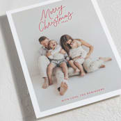 "Angled Merry Christmas" - Holiday Cards in Holly Berry by Kristen Magee - Detail
