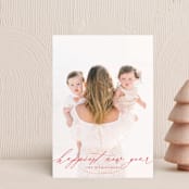 "Christmas Letter" - Holiday Cards in Candy Cane by Wildfield Paper Co - Front