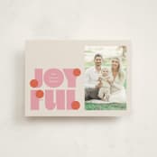 "pop joy" - Holiday Cards in Candied Grapefruit by Lori Wemple - Front