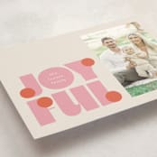 "pop joy" - Holiday Cards in Candied Grapefruit by Lori Wemple - Detail