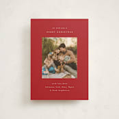"Timeless Holiday" - Holiday Cards in Cranberry by Emily Sabol Goss - Front