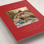 "Timeless Holiday" - Holiday Cards in Cranberry by Emily Sabol Goss - Detail