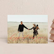 "Christmas Letter" - Holiday Cards in Candy Cane by Wildfield Paper Co - Front