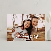 "Heart Be Light" - Holiday Cards in Snow by Sara Hicks Malone - Front