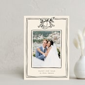 "Christmas Coquette" - Holiday Cards in Licorice by Ekko Studio - Front