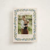"wreath wrap" - Holiday Cards in Blue Spruce by Jen Owens - Front