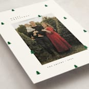"Scattered Trees" - Holiday Cards in Cotton by Michelle Taylor - Detail