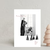 "Treelot" - Holiday Cards in Ash by Robin Ott - Front