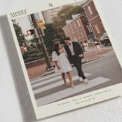 "serif snapshot" - Holiday Cards in Cream by Ellen Schlegelmilch - Detail