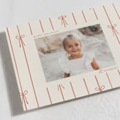 "lines of bows" - Holiday Cards in Cider by Ellen Schlegelmilch - Detail