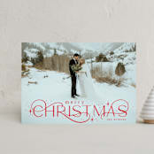 "Delicate Christmas" - Holiday Cards in Merlot by Makewells - Front