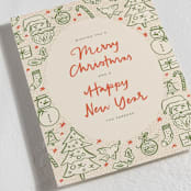 "doodled icons" - Holiday Cards in Stocking by Creo Study - Detail
