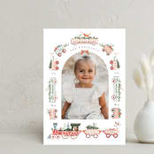 "Festive Tracks" - Holiday Cards in Spruce by Hannah Williams - Front