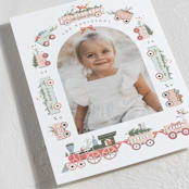 "Festive Tracks" - Holiday Cards in Spruce by Hannah Williams - Detail