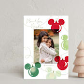 "Disney Mickey Lights" - Holiday Cards in Moss by Baumbirdy - Front