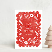 "Scattered Winter" - Holiday Cards in Berry by Michelle Taylor - Front