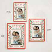 "Peaceful Garden" - Holiday Cards in Cherry by Elly - Formats Available