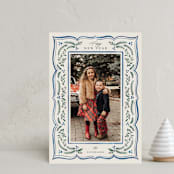 "Scalloped Edge Holiday" - Holiday Cards in Sapphire by Chris Griffith - Front