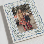 "Scalloped Edge Holiday" - Holiday Cards in Sapphire by Chris Griffith - Detail