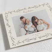 "Leafy Border" - Holiday Cards in Vanilla by Emily Sabol Goss - Detail