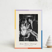 "Rainbow Stripe" - Holiday Cards in Rainbow by Blustery August - Front
