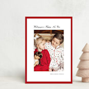 "Kennedy" - Holiday Cards in Poinsettia by Amy Kross - Front
