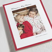"Kennedy" - Holiday Cards in Poinsettia by Amy Kross - Detail