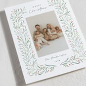 "Wreathed in Greenery" - Holiday Cards in Snow by Kristen Knechtel - Detail