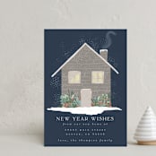"Warm Winter Wishes" - Holiday Cards in Wintermint by Ashlee Townsend - Front