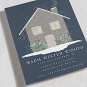 "Warm Winter Wishes" - Holiday Cards in Wintermint by Ashlee Townsend - Detail