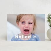 "Nailed It" - Holiday Cards in Snow by Jackie Crawford - Front