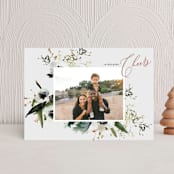 "Winter Anemones" - Holiday Cards in Dove by Kelly Ventura - Front