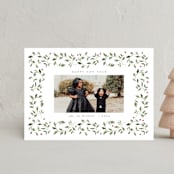 "Holly Framed" - Holiday Cards in Pine Needle by Everett Paper Goods - Front