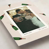 "Popping Bottles" - Holiday Cards in Eggnog by Shari Margolin - Detail