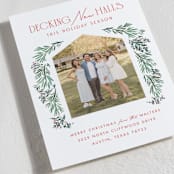 "Decking New Halls" - Holiday Cards in Holly Berry by Julie Murray - Detail