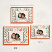 "Peaceful Garden" - Holiday Cards in Cherry by Elly - Formats Available