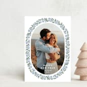"Stamped Blooms" - Holiday Cards in Frost by Amy Kross - Front