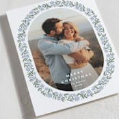 "Stamped Blooms" - Holiday Cards in Frost by Amy Kross - Detail