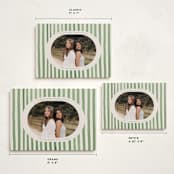 "Vintage Stripes" - Holiday Cards in Evergreen by Teju Reval - Formats Available