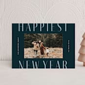 "Stacked Blessings" - Holiday Cards in Night Sky by Ekko Studio - Front