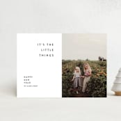 "The Little Things" - Holiday Cards in Snow by Up Up Creative - Front