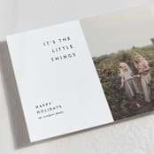 "The Little Things" - Holiday Cards in Snow by Up Up Creative - Detail