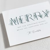 "Botanical Merry" - Holiday Cards in Winter by Paula Pecevich - Detail