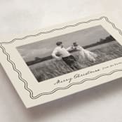 "Wavy Vintage" - Holiday Cards in Eggnog by Brianne Larsen - Detail