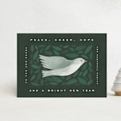 "Peace to you" - Holiday Cards in Forest by Amy Kross - Front
