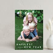"Happy moments" - Holiday Cards in Cotton by Stacey Meacham - Front