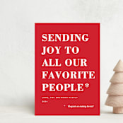 "You Made the List" - Holiday Cards in Candy Apple by Amy Payne - Front