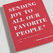 "You Made the List" - Holiday Cards in Candy Apple by Amy Payne - Detail