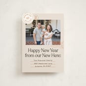 "New Here" - Holiday Cards in Champagne by Shari Margolin - Front