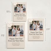 "New Here" - Holiday Cards in Champagne by Shari Margolin - Formats Available